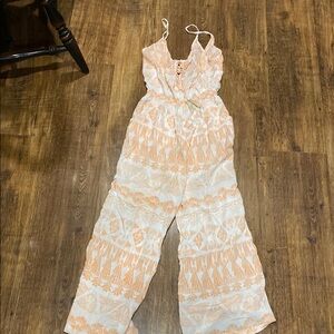 Women's Peach and White swim cover up